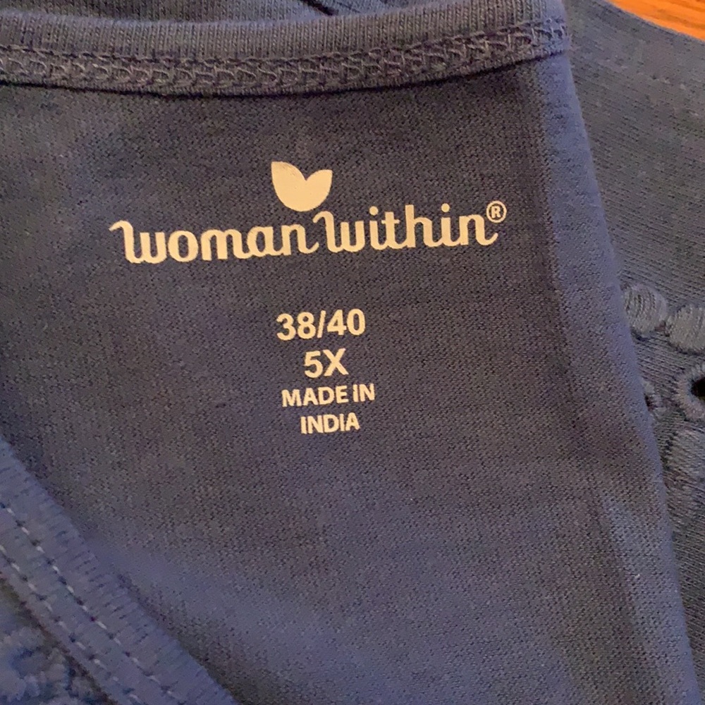Top Plus a size ‘new’ blue beautiful Sz 5x - Picture 3 of 4